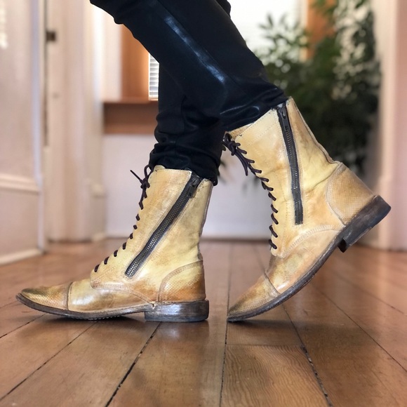 ❤️BED | STU LEATHER 2 ZIPPER LACE UP BOOTS - Picture 5 of 16